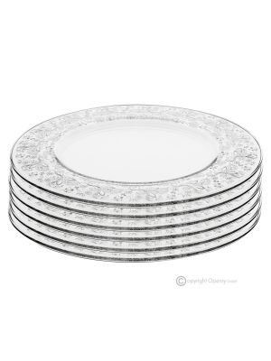 ESTRO Set mit 6 Platzhaltern aus Glas, höchste Qualität, authentisches modernes Design.