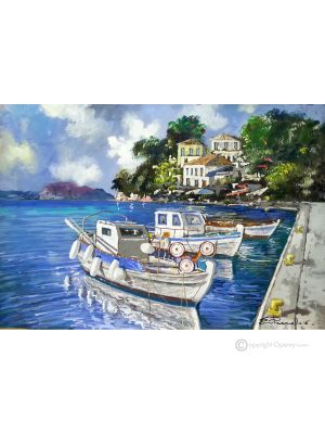 DER MARINA Acrylgemälde auf Leinwand modern Made in Italy