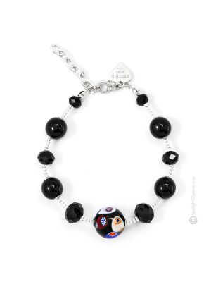 MILLEFIORI 2 Murano Glas Schmuck Armband Damen Glasperlen Murrine modern Italienisches Design