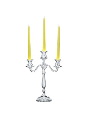 CANDELABRO INGLESE 3 Flammen Kerzenständer Kerzenhalter Kandelaber Armleuchter Edelmetalle Versilbert Handarbeit Made in Italy