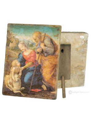 DIE HEILIGE FAMILIE MIT DEM LAMM Tisch Deko Objekt Marmor Made in Italy