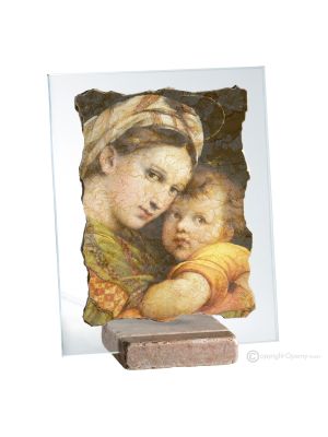 DIE MADONNA VON DEM STUHL Tisch Deko Objekt Marmor und Kristall Made in Italy