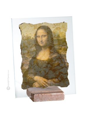 LA GIOCONDA Tisch Deko Objekt Marmor und Kristall Made in Italy