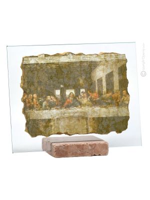 DAS LETZTE ABENDMAHL Tisch Deko Objekt Marmor und Kristall Made in Italy