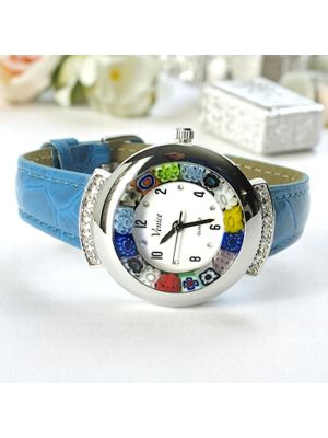 STAR 10 Murano Glas Schmuck Damenarmbanduhr Murrine Venedig Stil stilvoll elegant modern
