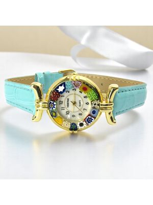 LADY ORO 1 Murano Glas Schmuck Armbanduhr Damen Murrine Venedig Stil elegant stilvoll