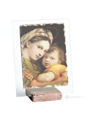 DIE MADONNA VON DEM STUHL Tisch Deko Objekt Marmor Orphalese und Kristall Made in Italy