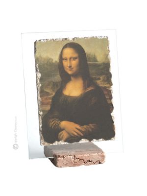 LA GIOCONDA Tisch Deko Objekt Marmor Orphalese und Kristall Made in Italy
