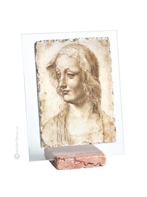 FRAU MIT SCHLEIER Tisch Deko Objekt Marmor Orphalese und Kristall Made in Italy