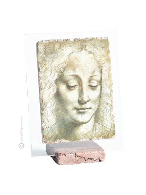 KOPF EINES JUNGEN MÄDCHENS Tisch Deko Objekt Marmor Orphalese und Kristall Made in Italy