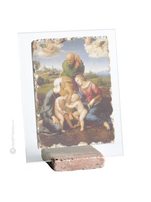 HEILIGE FAMILIE AUS DEM HAUSE CANIGIANI Tisch Deko Objekt Marmor Orphalese und Kristall Made in Italy