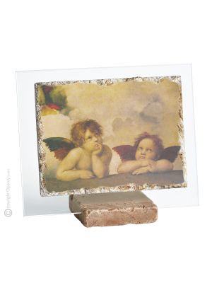 DIE ENGEL DER SIXTINA Tisch Deko Objekt Marmor Orphalese und Kristall Made in Italy