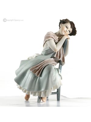 WINTERERINNERUNGEN – Capodimonte-Porzellanfigur, italienische Qualität.