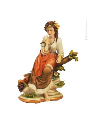 HERBST Edles Porzellan Figur Barock handbemalt hochwertig exklusiv Italienisches Design