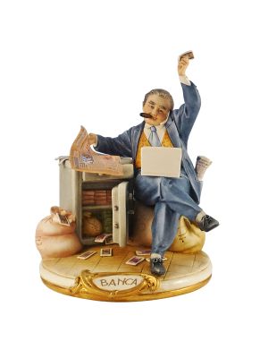 BANKER Capodimonte Porzellan Figur handbemalt hochwertig Wohnkultur Italienisches Design 