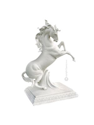 TIERE 850B Capodimonte Porzellan PFERD Figur handbemalt exklusiv elegant Italienisches Design