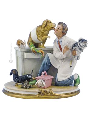 TIERARZT Edles Porzellan Figur handgemacht hochwertig elegant stilvoll exklusiv Wohnkultur 