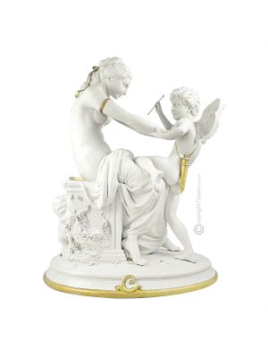 CUPIDO 871 Capodimonte Porzellan Figur Barock handbemalt elegant exklusiv Italienisches Design