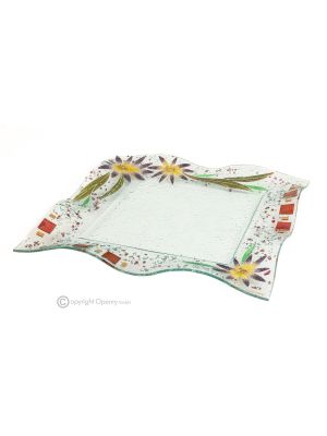 ASTER – Tablett, Servierplatte, Tafelaufsatz aus Kunstglas, handgefertigt