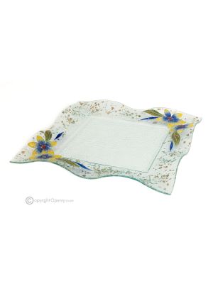 GILGIO – Tablett, Servierteller, Tafelaufsatz aus Kunstglas, handgefertigt