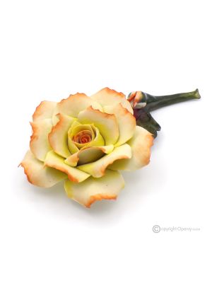EARTH ROSE – Hängende Blume aus Capodimonte-Porzellan, handgefertigt, hochwertig