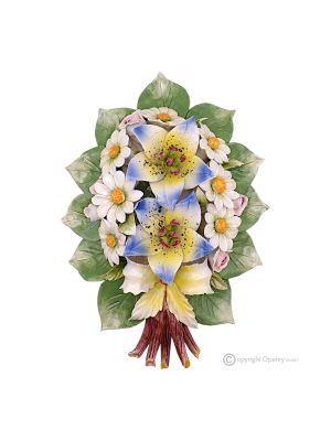 ORCHIDEEN - Florale Wandkomposition, Capodimonte-Keramik, hohe Qualität