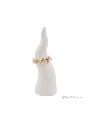 NAPOLETANISCHES HORN – Tafelaufsatz, feine Capodimonte-Keramik, handgefertigt