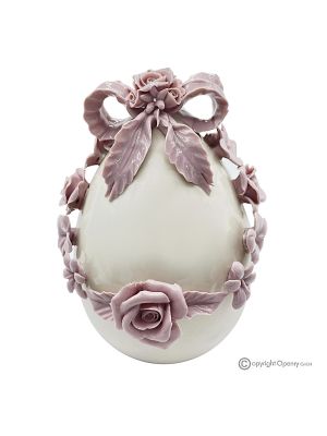 UOVO GLICINE – Tafelaufsatz, feines Capodimonte-Porzellan, handgefertigt