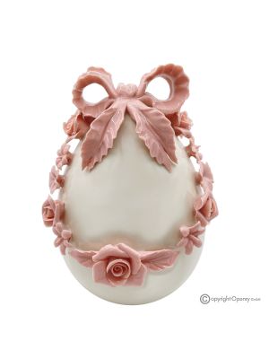 UOVO FIOCCO – Tafelaufsatz, feines Capodimonte Porzellan, handgefertigt