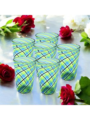 ACQUA CANNE Set 6 Tumbler Trinkgläser aus Muranoglas Made in Italy