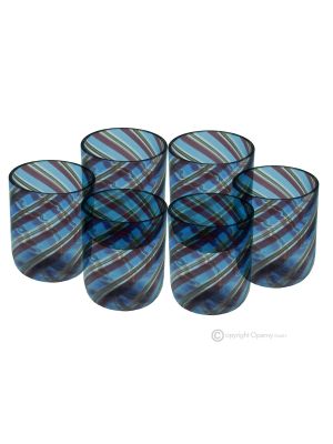 LIKÖRGLÄSER FADENGLAS Set 6 Shot Gläser aus Muranoglas Made in Italy