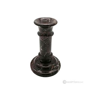 Kerzenhalter aus Rosso Levanto-Marmor, handgefertigt in Italien, mit modernem Design aus authentischem Naturstein.
