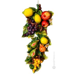 OBST Wanddekoration Ornament zum Aufhängen Keramik 