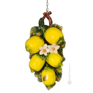 ZITRONEN Wanddekoration Ornament zum Aufhängen Keramik 