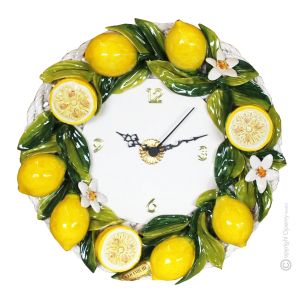 OROLOGIO Künstlerische Keramikwanduhr im Barockstil handgemacht handbemalt authentisch Made in Italy