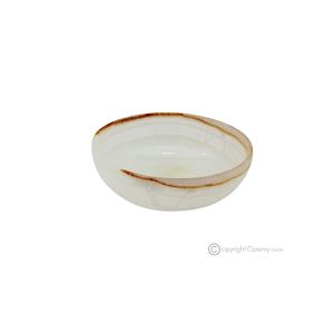 Schale, Iris-Onyx-Marmor, modernes Tafelaufsatz, handgefertigt in Italien, Naturstein.
