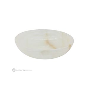 Schale, Iris-Onyx-Marmor, dekorativer Mittelpunkt, handgefertigt in Italien, authentischer Stein.