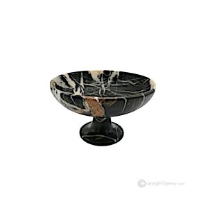 OBSTSCHALE aus Nero Michelangelo-Marmor, exklusives handgefertigtes dekoratives Herzstück aus Naturstein.