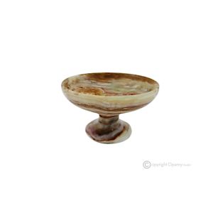 OBSTSCHALE aus grünem Onyx-Marmor, handgefertigtes Herzstück, modernes Natursteindesign.