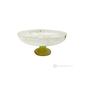 OBSTSCHALE aus Onyx-Iris-Marmor, handgefertigtes Herzstück, modernes Design, authentischer Naturstein.