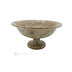 OBSTSCHALE aus Pietra Fossile Marmor, handgefertigtes Herzstück, modernes Design, authentischer Naturstein.