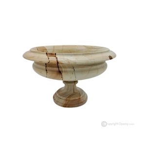 OBSTSCHALE aus Teak-Marmor, handgefertigter dekorativer authentischer Naturstein.