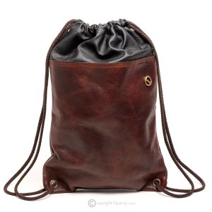 IKUSACK Rucksack Rucksacktasche aus echtem Leder Herrenmode lässig handgefertigt Gewährleistungszertifikat