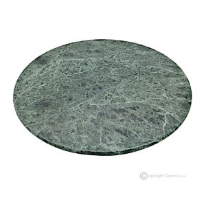 Handgefertigtes drehbares Schneidebrett aus grünem Marmor aus authentischem Naturstein und dekorativem Design. 