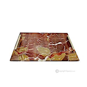 Tablett aus rotem Jaspis-Marmor, einzigartiges Design und einzigartige Farben, handgefertigt, Naturstein.