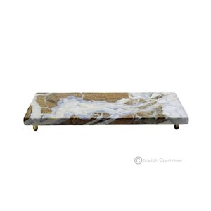 Tablett aus Blue-Jeans-Marmor, modernes Design, Naturstein mit einzigartigen Maserungen.