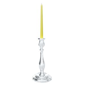 CANDELIERE INGLESE 1 Flamme Kerzenständer Kerzenhalter Armleuchter Edelmetalle Versilbert Handarbeit Made in Italy
