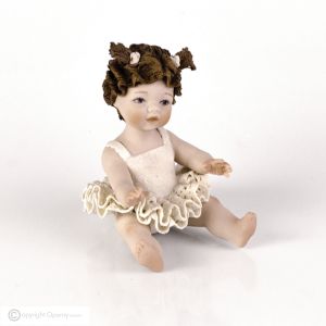 TÄNZER Capodimonte-Statuette, romantische Tänzerin aus einzigartigem Porzellan.