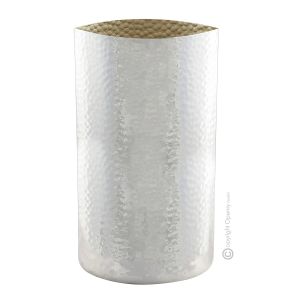 VASO FIORI MEZZALUNA Vase Versilbert Edelmetalle Kunstwerk Dekoration Handarbeit Made in Italy