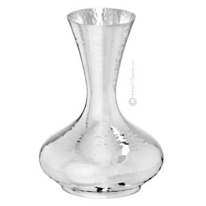 DEKANTER VASE Weindekanter Wasserdekanter Karaffe Versilbert Edelmetalle Handarbeit Made in Italy